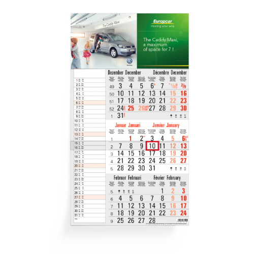 3 maanden kalender 2027 bedrukken met memoblok 3 maanden kalender 2027 bedrukken met memoblok