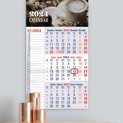 3 maanden kalender 2027 bedrukken met memoblok