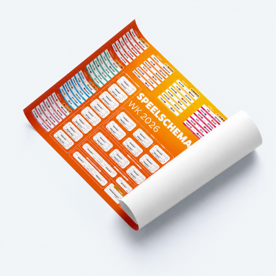 WK speelschema 2026 poster bedrukken