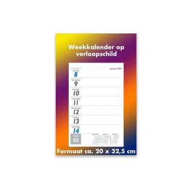 Week blok kalender 2027 bedrukken