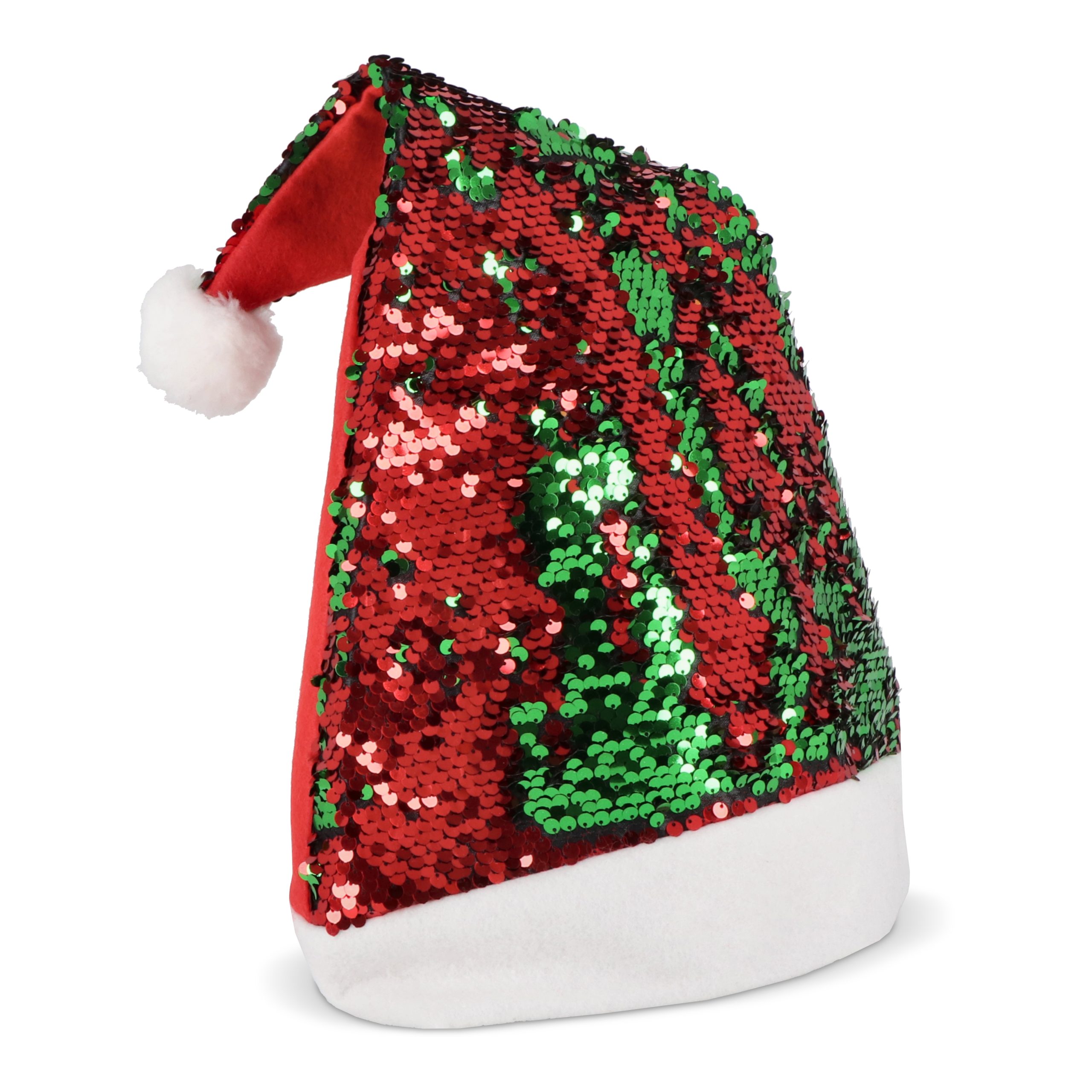 Tweekleurige kerstmuts bedrukken Tweekleurige kerstmuts bedrukken