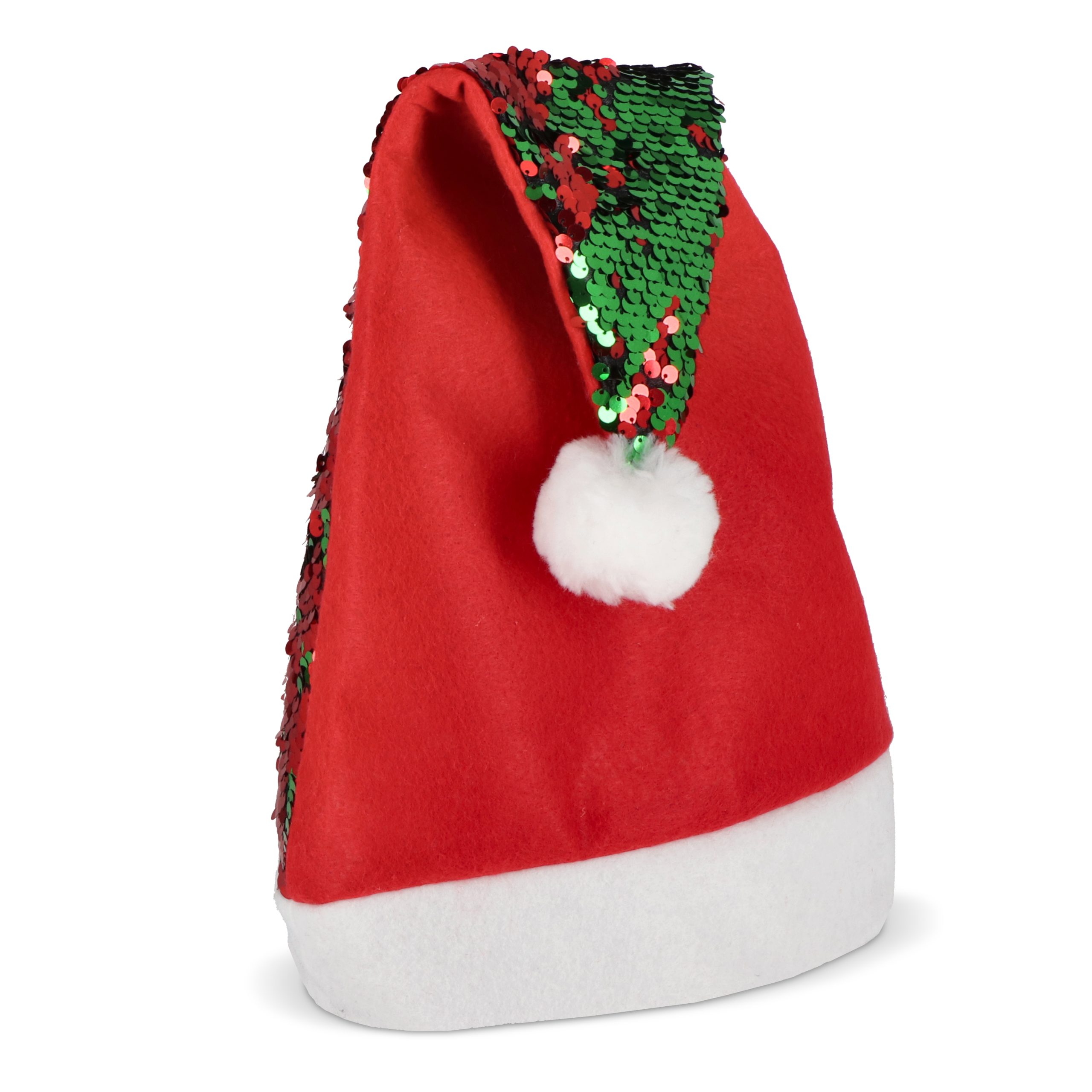 Tweekleurige kerstmuts bedrukken Tweekleurige kerstmuts bedrukken