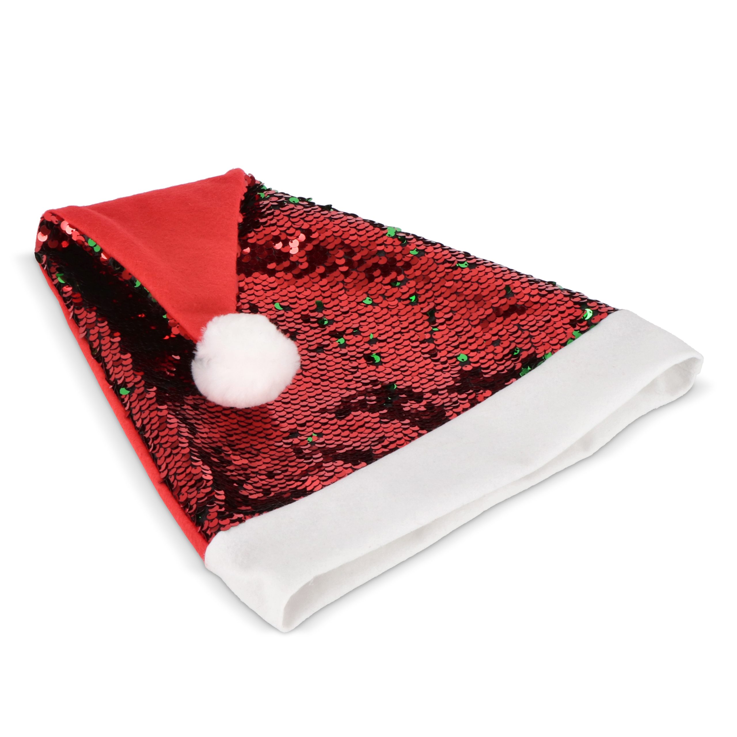 Tweekleurige kerstmuts bedrukken Tweekleurige kerstmuts bedrukken