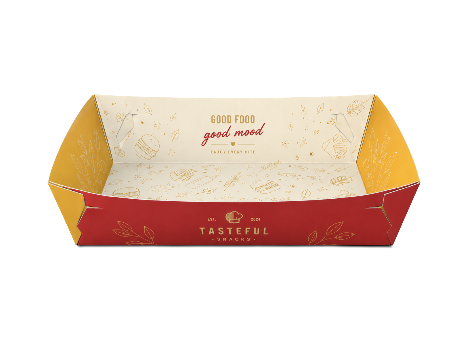 Snackbakje Bedrukken 185 × 120 mm