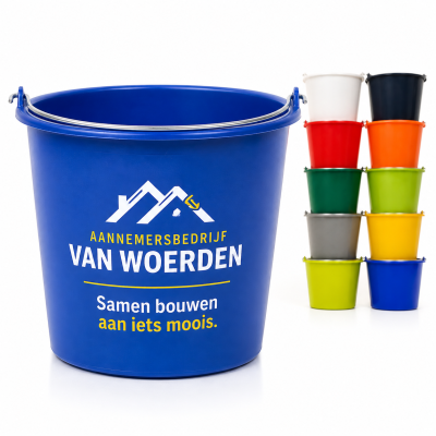 Gekleurde 12L Emmer bedrukken