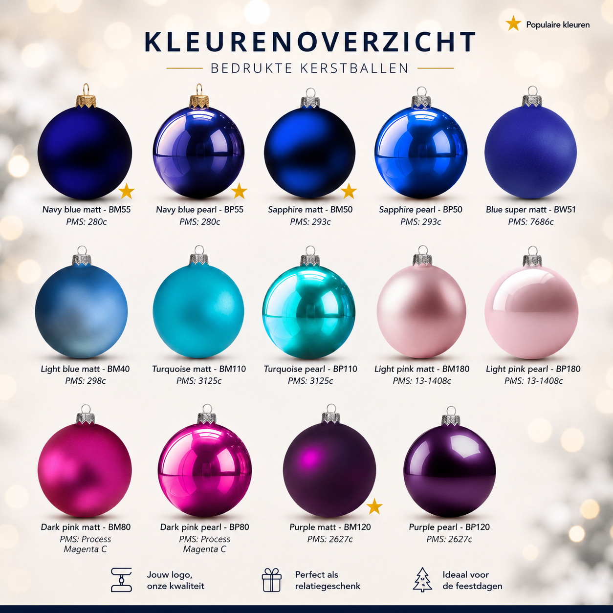 Kerstbal Bedrukken 6 cm