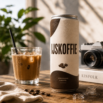 Blikje IJskoffie bedrukken