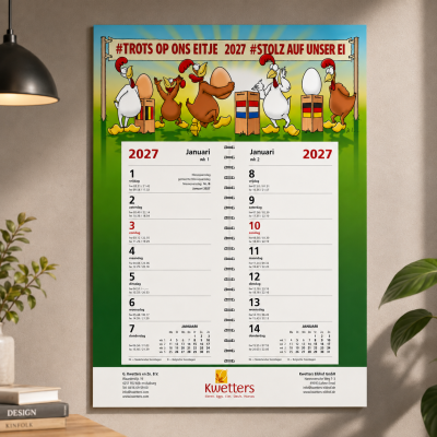 Week omlegkalender 2027 bedrukken Full colour