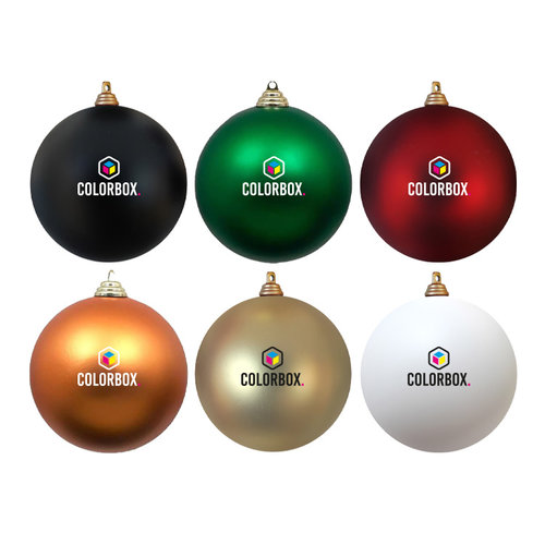 Plastic kerstbal bedrukken 8cm