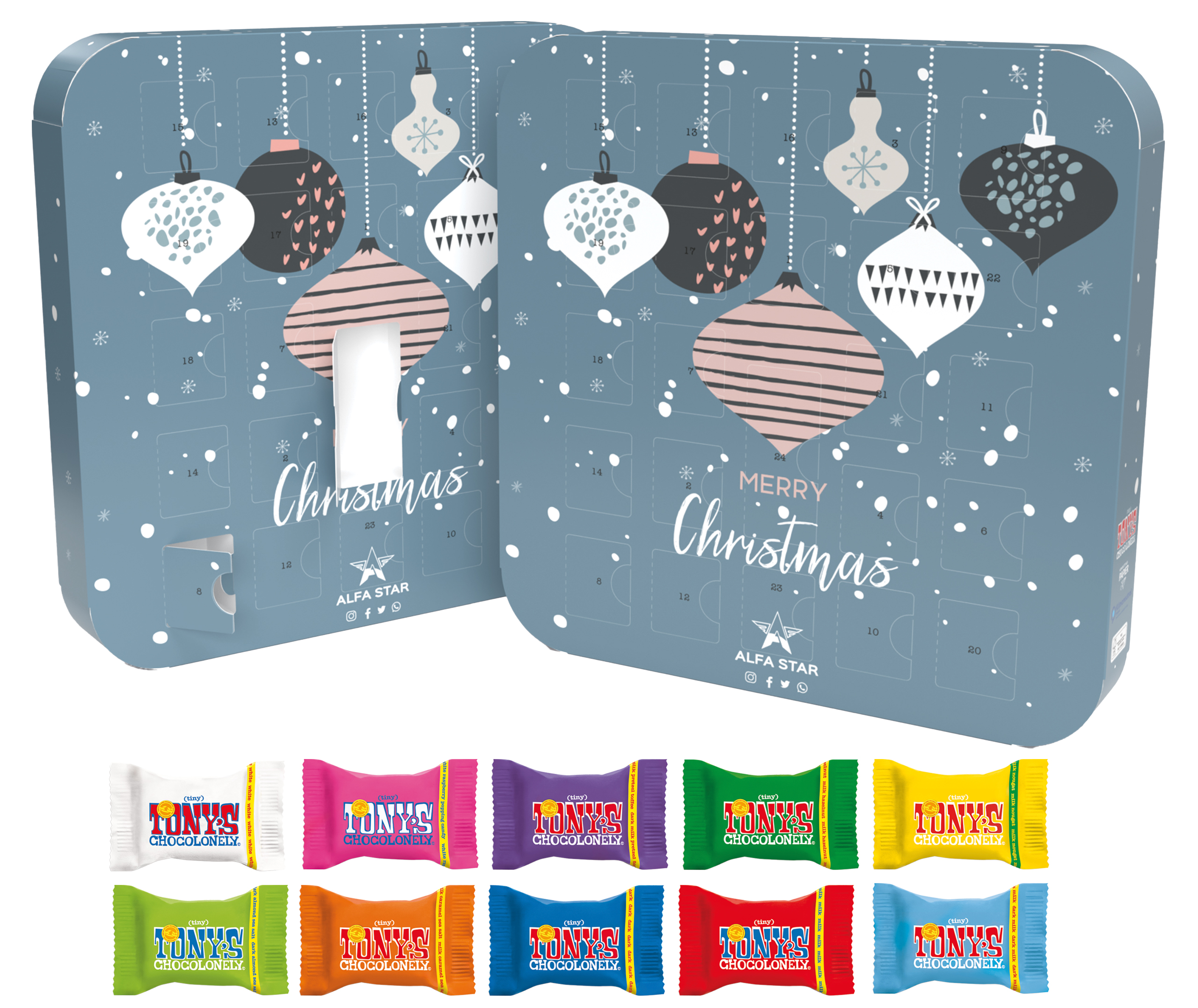 Tony Chocolonely advent kalenders bedrukken