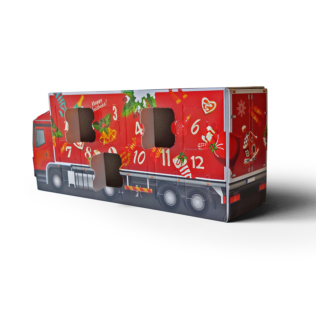 Advent kalender vrachtwagen bedrukken bedrukken