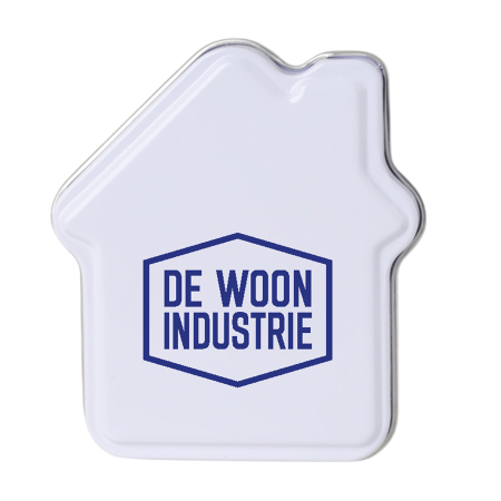 Huis blikje pepermunt bedrukken bedrukken