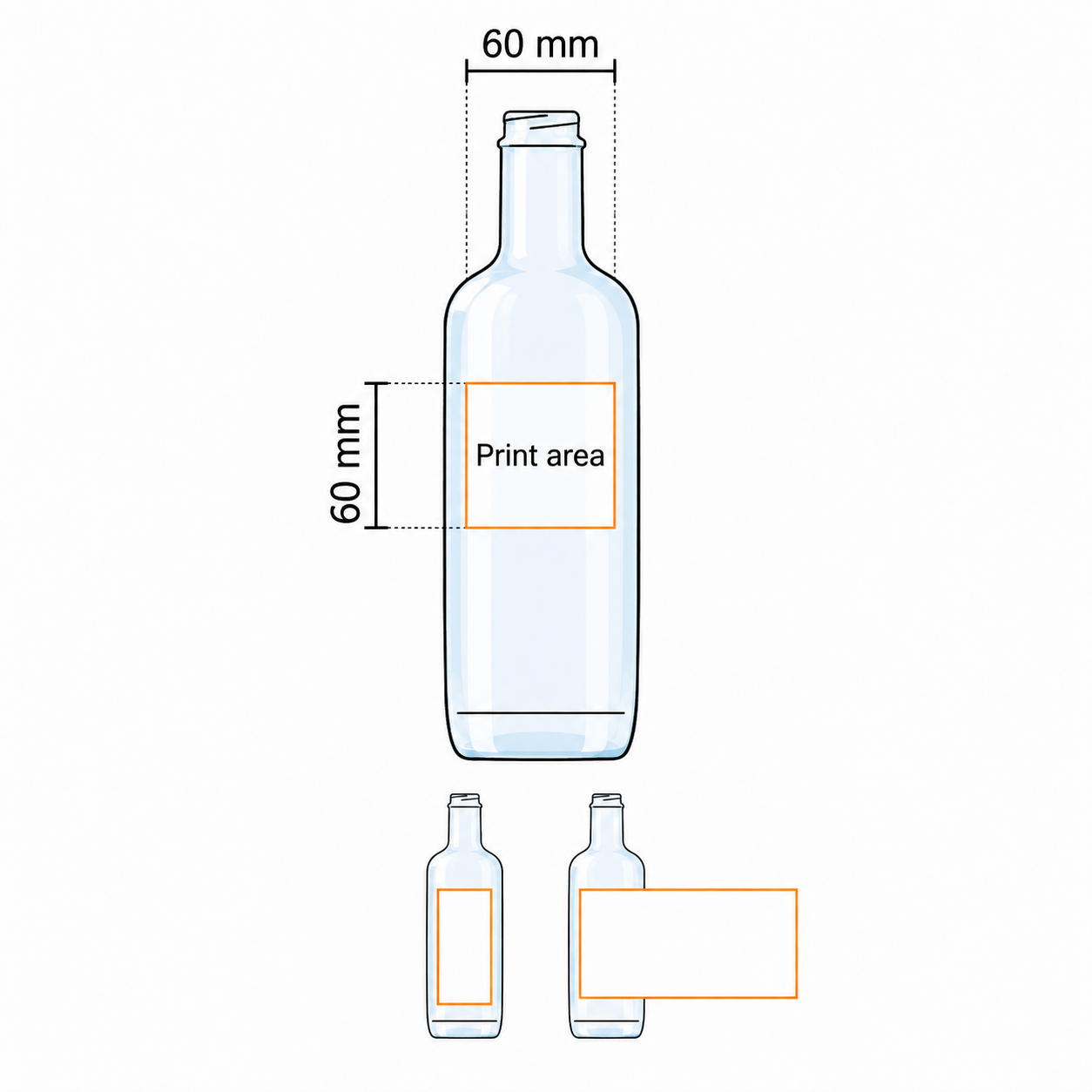 Oxygen waterfles bedrukken 700 ml bedrukken
