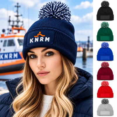Mutsen met pompon bedrukken bedrukken
