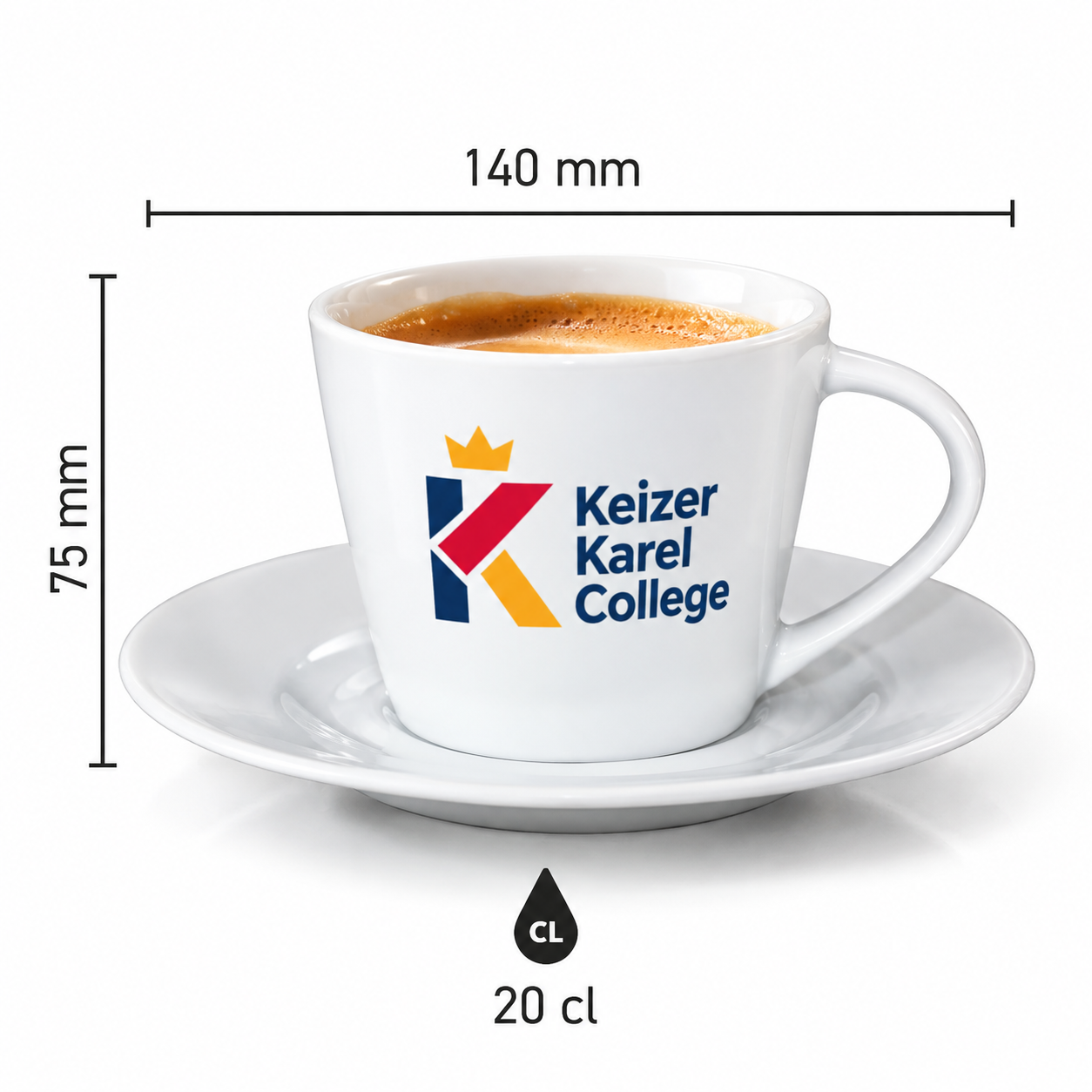 Kop en Schotel Bedrukken 20 cl bedrukken
