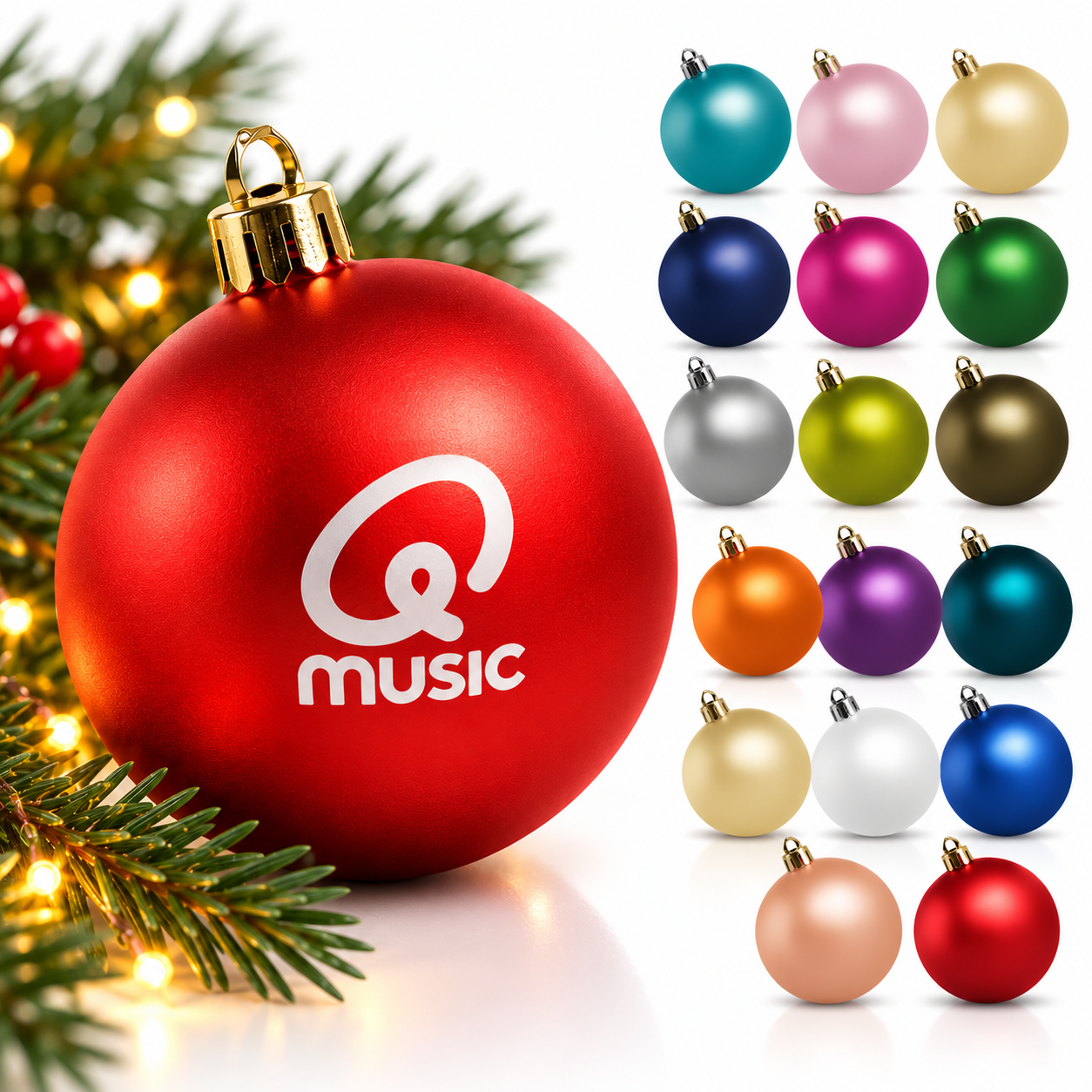 Kerstbal Bedrukken 8 cm – Kunststof bedrukken