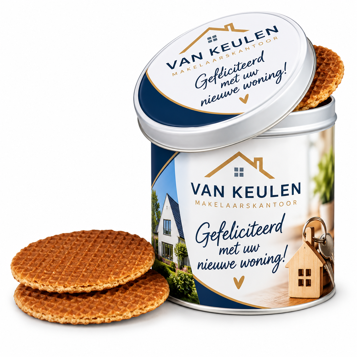 Stroopwafel blik bedrukken bedrukken