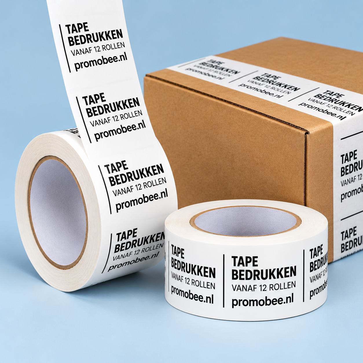 Tape Bedrukken Kleine Oplage – Vanaf 12 Rollen bedrukken