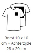 Klein voor + groot achterzijde