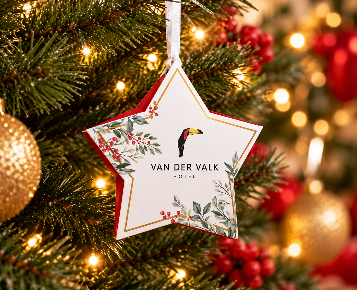 Kerstbal - kerstster bedrukken bedrukken