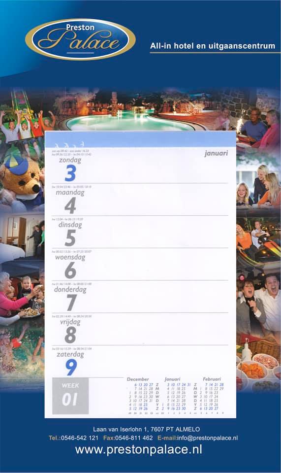 Week blok kalender 2027 bedrukken bedrukken