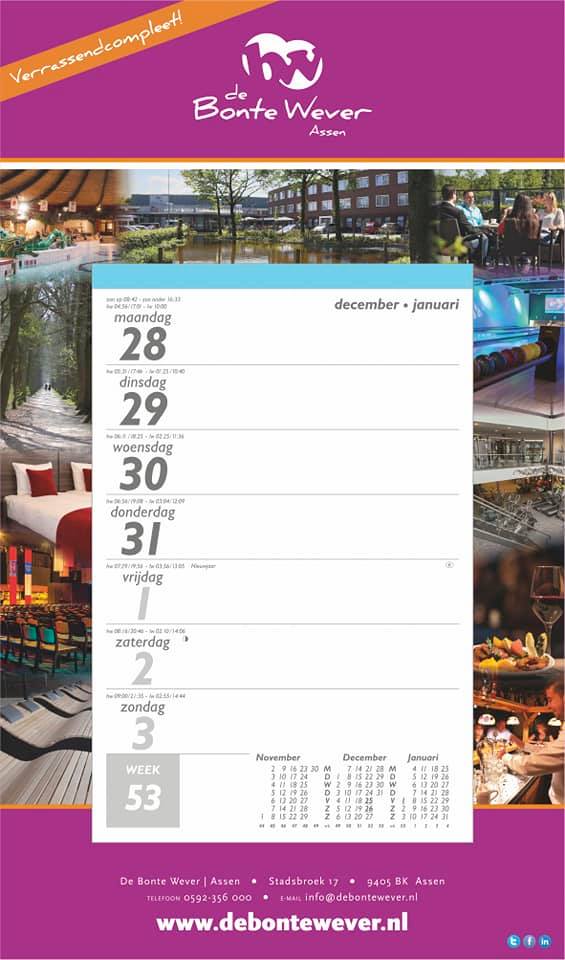 Week blok kalender 2027 bedrukken bedrukken