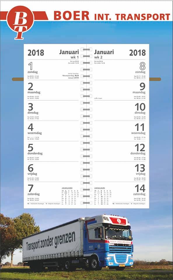 Week omlegkalender 2027 bedrukken Full colour bedrukken